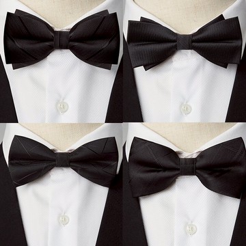 領結婚禮男紅色雙層蝴蝶結新郎結婚婚禮男士西裝婚慶純色伴郎黑色