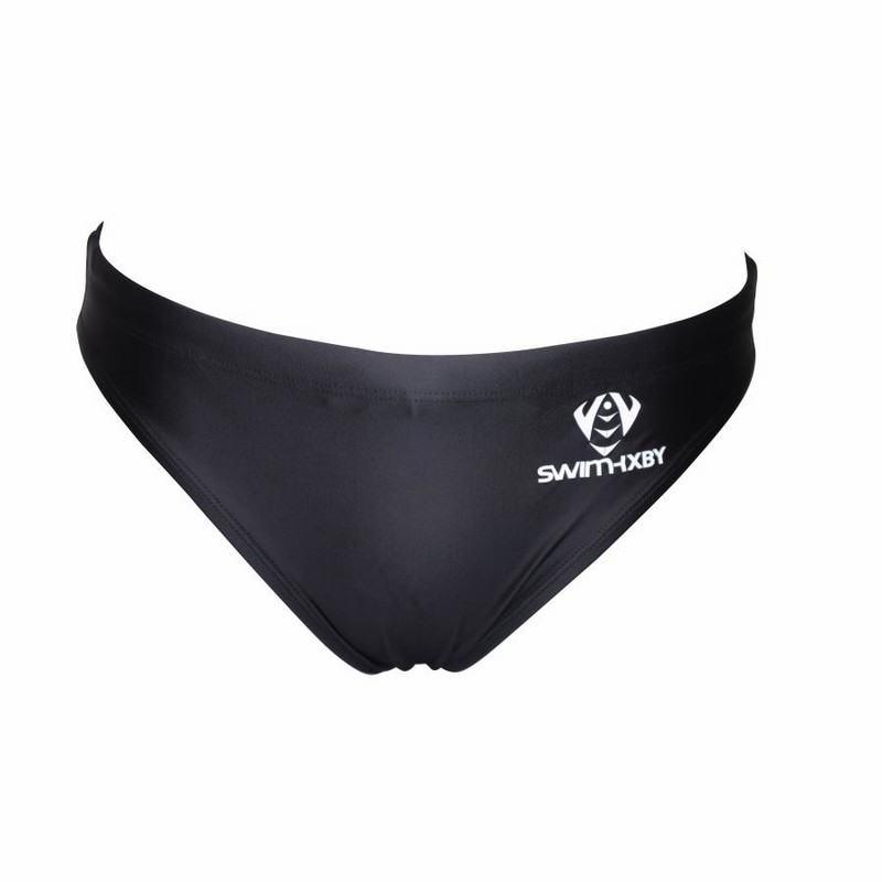 新品・L・SWIMHXBY・メンズ競泳水着・エナメル調・ブラック