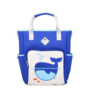 【BEATRIX NEW YORK】經典刺繡-手提斜背兩用補習美術袋／鯨魚