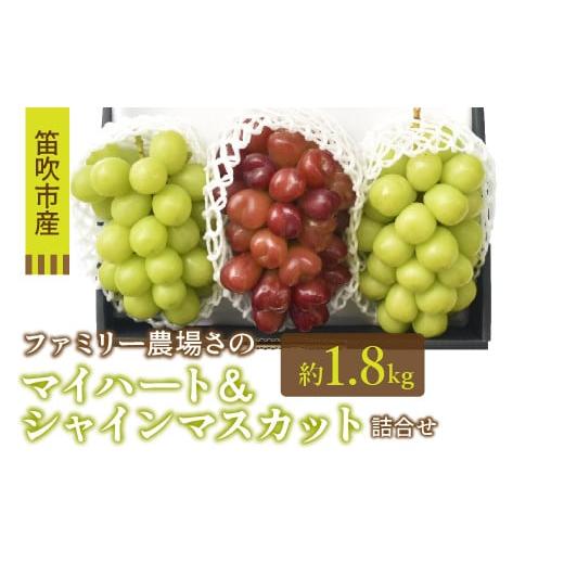ふるさと納税 山梨県 笛吹市 ＜2024年先行予約＞マイハート＆シャインマスカット詰め合わせ1.8kg相当 157-020