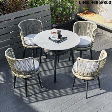 藤編桌椅 沙發椅 戶外家具 酒店家具 度假村家具 戶外沙發 庭院家具 躺椅 戶外桌椅組合 休閒家具 露營桌椅 商用家具 戶外桌椅組合庭院家具現代休閑室外外擺露臺露天陽臺酒店藤編桌椅 支持訂製 免運到府 快速出貨