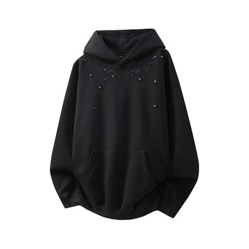 美式重磅Cleanfit復古連帽大學T男時尚潮流寬鬆休閒上衣男