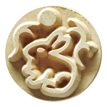 TRIARROW 三箭牌 木章  月兔 棕色  1個