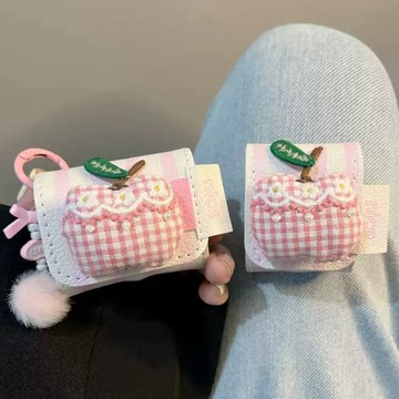 粉皮紋立體蘋果AirPods保護殼 適用於AirPods1/2/3/4代 AirPods Pro2/3代 蘋果耳機保護套