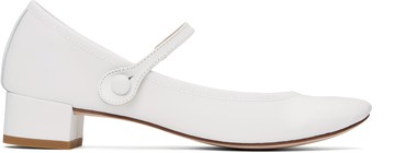 Repetto 白色 Rose 玛丽珍鞋