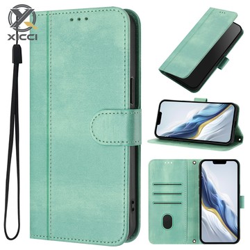 XICCI真皮翻蓋適用於Vivo V50Lite V50 V40Lite V40E V27 V27E皮膚拼接卡槽翻蓋防震