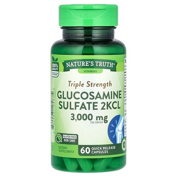 Nature's Truth, 三倍功效殼糖胺硫酸鹽 2KCL，3000 毫克，60 粒速釋膠囊（每粒膠囊 1000 毫克）