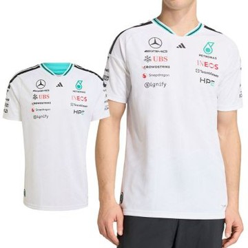 Adidas MER DR JSY AM 男款 白色 F1 賽車服 吸濕排汗 修身版型 國際碼 上衣 短袖 KE5324