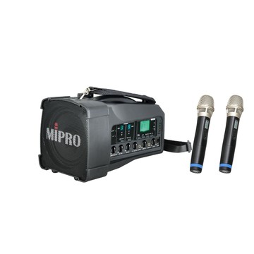 MIPRO 雙頻道迷你無線喊話器 MA-100D