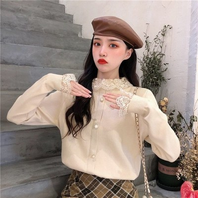 セーターフェイクレイヤードレディース春服ニットセーター長袖丸首トップスレース体型カバー着痩せ大人大きいサイズ秋冬通勤30代3色 通販 Lineポイント最大get Lineショッピング