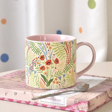 陶瓷杯 牛奶杯 咖啡杯 熱飲冷飲 小眾 設計感 輕奢簡約 帶手柄