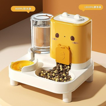 貓碗自動餵食器飲水機一體食盆飯碗水碗糧碗保護頸椎寵物狗盆狗碗