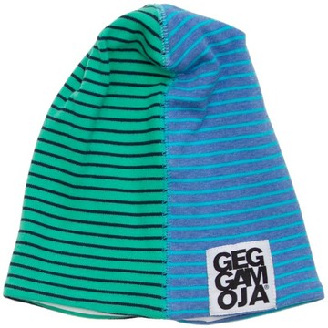 【北歐童裝】瑞典有機棉雙色兒童帽子1歲至6歲 藍/綠