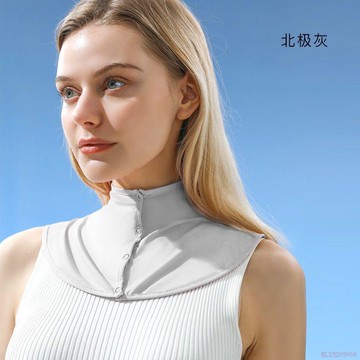 桃園出貨✨夏季冰絲透氣假領子防紫外線脖套披肩薄款圍巾女脖子防曬脖套