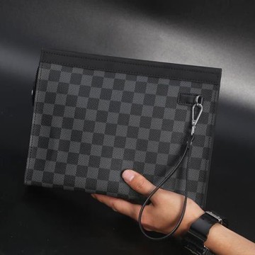 2024夏新款歐美男士大容量手拿包小方包男款商務手包輕奢休閑錢包