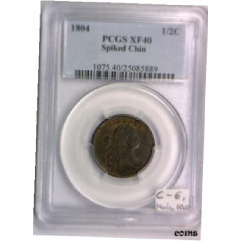 品質保証書付】 アンティークコイン NGC PCGS 1804 Half Cent PCGS XF