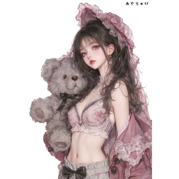 【3 月新品 2】07-095-0100 人物貼紙 動物與甜美蕾絲