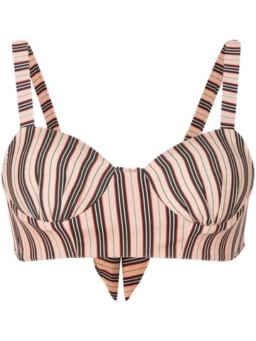 Amir Slama - stripe-print bustier top - women - Polyimide/Spandex/Elastane - P - Multicolour