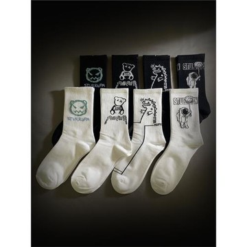 寧曉丫 潮襪男士韓版長筒棉襪女春夏季嘻哈運動ins潮籃球中筒襪秋