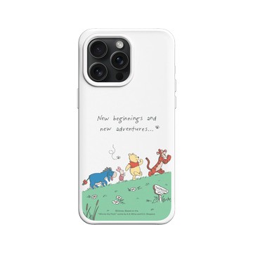 iPhone 15 Pro Max SolidX 白 - 迪士尼-小熊維尼 Disney Winnie The Pooh - 與朋友一起冒險