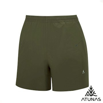 【ATUNAS 歐都納】女款彈性短褲A1PA2527W深橄綠/透氣舒適/休閒旅遊