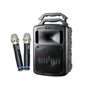 MIPRO MA-708 豪華型手提式無線擴音機 190W(含CD及USB播放座.藍芽.兩支手握式麥克風)