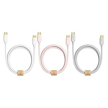 UIBI 柚比~USB-C轉USB-C親膚矽膠快充傳輸線(1入) 款式可選