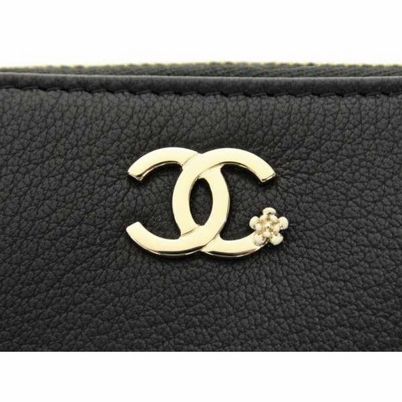 シャネル コインケース ココマーク フラワー ブラック A81648 CHANEL