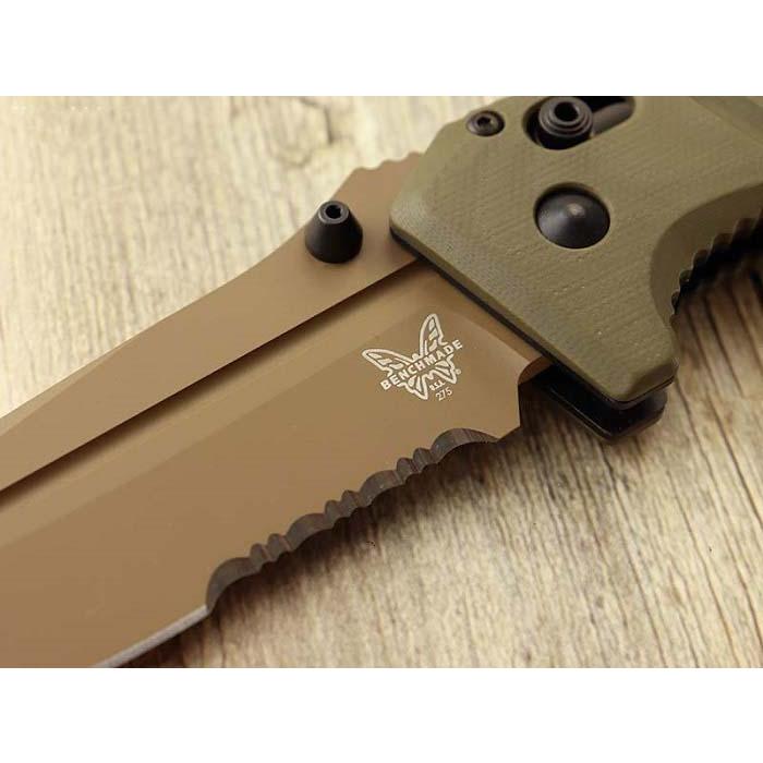 ベンチメイド 275SFE-2 アダマス アース-OD 直波コンビ刃 折り畳みナイフ ,BENCHMADE Adamas Flat earth coating 日本正規品