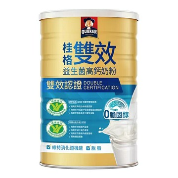 桂格 雙效益生菌高鈣脫脂奶粉 1300公克