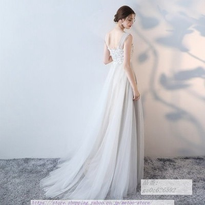 ウエディングドレス 結婚式 花嫁 二次会 ウェディングドレス ドレス 白 Aライン フォーマルドレス ワンピース ロングドレス ブライズメイ 通販 Lineポイント最大get Lineショッピング