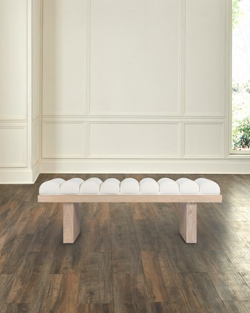 Caspian Channel-Tufted Bench, 52"