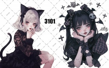 original sticker o.3101 人物貼紙 原創貼紙 cotton melody