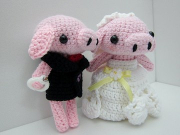 豬仔婚禮娃娃 訂製屬於您的婚禮娃娃 for Amie