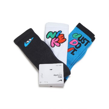 休閒襪 Everyday Plus Cushioned 中筒 襪子 黑 白 藍 HF0851-901