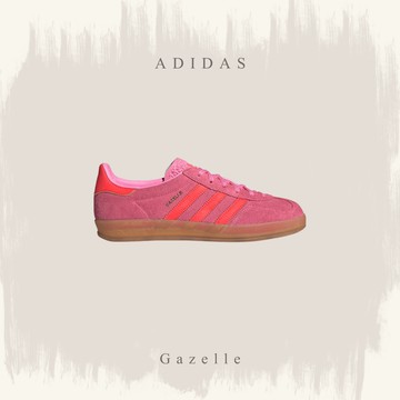 ADIDAS GAZELLE INDOOR  螢光粉 蜜桃粉 粉橘 麂皮 焦糖底 IE1058