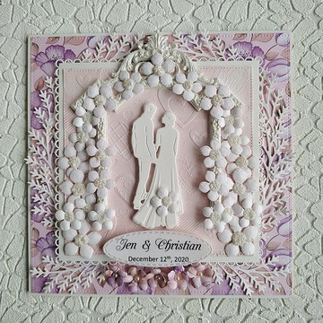 帶禮盒的手工婚禮卡