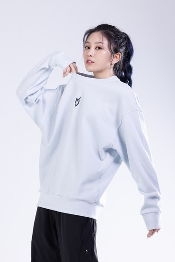 MJC 中性版雙機能落肩大學T(白)