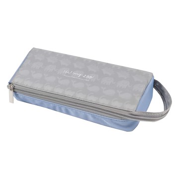 KUTSUWA hi ! my zoo 多功能收納筆袋 灰色 1入