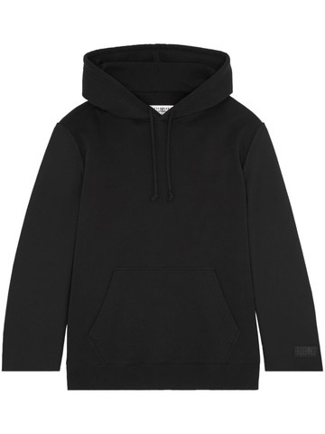 MM6 Maison Margiela - logo-appliqué cotton hoodie - women - Polyester/Cotton - S - Black