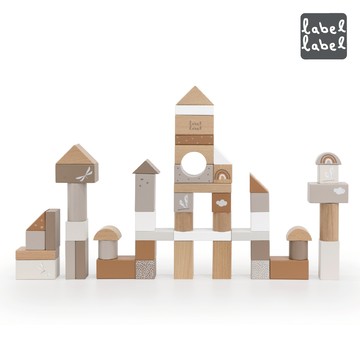 【Label Label】木質積木組_焦糖色_廠商直送