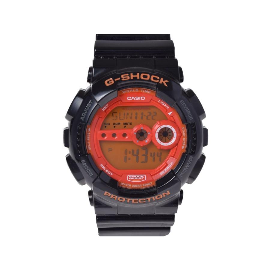 カシオ CASIO G-SHOCK GD-100HC 黒 オレンジ 中古 | LINEブランドカタログ