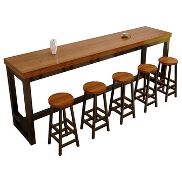 開立發票 快速出貨 吧台桌 高腳桌 實木吧臺桌靠墻高腳桌簡約家用客廳陽臺吧臺長條桌奶茶店桌椅定制