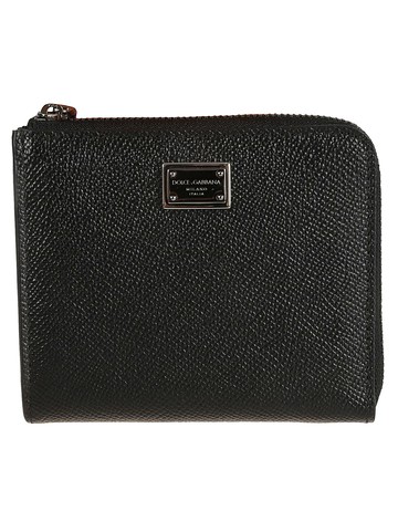 Dolce & Gabbana Logo Plaque Zip-around Wallet