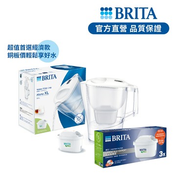 【BRITA官方】Aluna愛奴娜MXPRO濾水壺+3入MXPRO去水垢濾芯(共4芯)