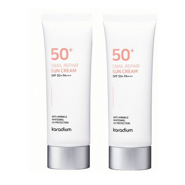 【韓國KARADIUM】蝸牛修護防曬霜SPF50+ PA+++ 70ml 2入組