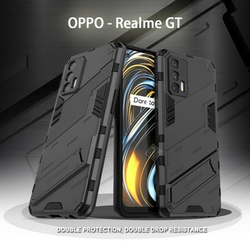 【嚴選外框】 OPPO Realme GT 朋克 鎧甲 磁吸 支架 手機殼 精孔 硬殼 盔甲 防摔 保護殼