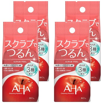 BCL AHA 柔膚潔面皂 磨砂  100g  4包