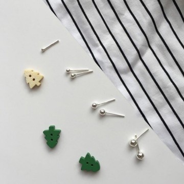 【AngelNaNa】925純銀耳環 純銀豆豆耳骨釘鼻釘-防過敏女銀針耳針耳飾銀飾(4mm) (SRA0517-3)