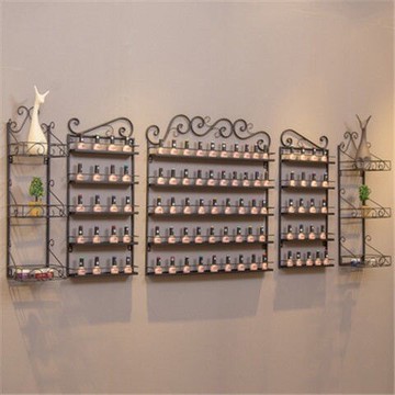 網紅美甲架北歐三角架壁掛指甲油架子鐵藝美甲店甲油膠展示架子壁